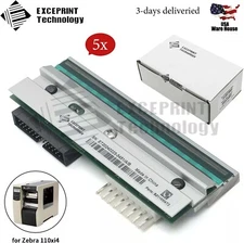5x New Printhead for Zebra 110Xi4 105SL Thermal Label Printer 203dpi P1004230