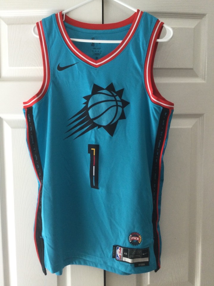 Mens Nike NBA Phoenix Suns 1 Devin Booker City Edition Jersey Size 44