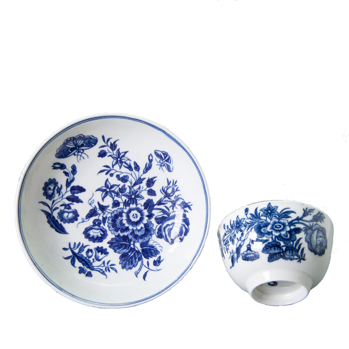 工芸品 Worcester Cup&Saucer? Worcester porcelain cup & saucer, flowers, 18th century. | eBay