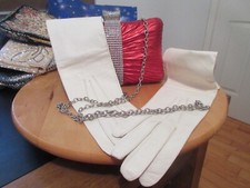  W3 Vintage 1950s made in Germany kid Leather Ivory Women's Opera Glove new