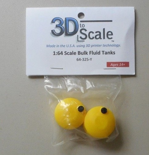 1:64 SERBATOI LIQUIDI ACQUA GIALLI PLASTICA 3D IN SCALA GIOCATTOLO FATTORIA ACCESSORIO DIORAMA - Foto 2 di 3