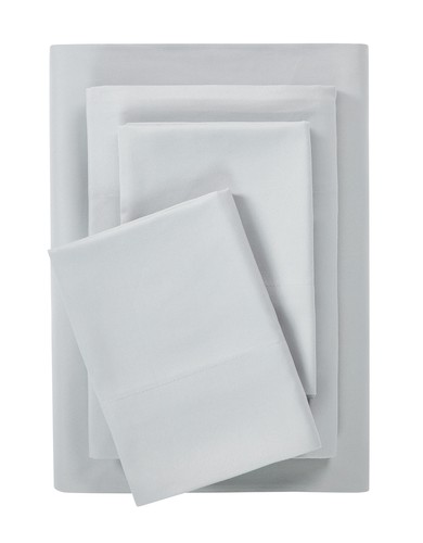 Queen Size Comfort Chill Cooling Microfiber Bed Sheet Set Soft Silver 4 Piece - Picture 2 of 12