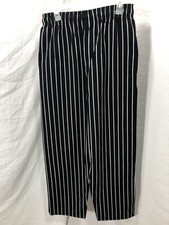 Uncommon Threads 4100-4101 Baggy Chef Pant in Chalk Stripe - Small