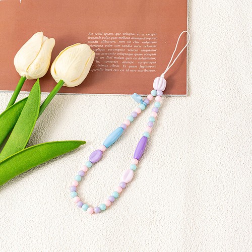 Colorful Star Bead Phone Chain Holder For IPhone For Samsung Huawei Xiaomi - Photo 8 sur 17
