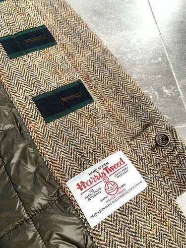 Men's CAMPLIN x HARRIS TWEED Tweed Hunting Shooting Jacket Trench Coat EU 52 L - Picture 13 of 24