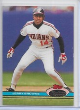 1991 Stadium Club Baseball Jerry Browne Card # 25 Rare Variation B Copyright