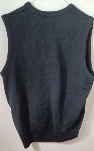 Flynn & O'Hara Mens Sweater Size XL Pullover Vest V Neck Sleeveless Dark Blue - Picture 3 of 3