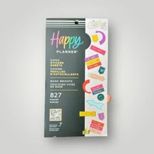 Happy Planner Sticker 10 Sheets 827 Pieces Organizer Basic Happy Brands New