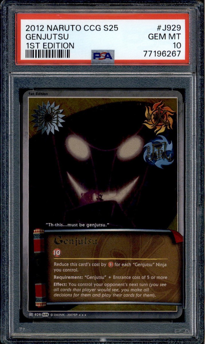 Genjutsu - 929 - PSA 10 - 1st Edition SR - S25 - Naruto CCG