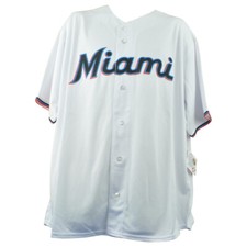 MLB Miami Marlins Florida White Cool Base Big & Tall Replica Men Jersey