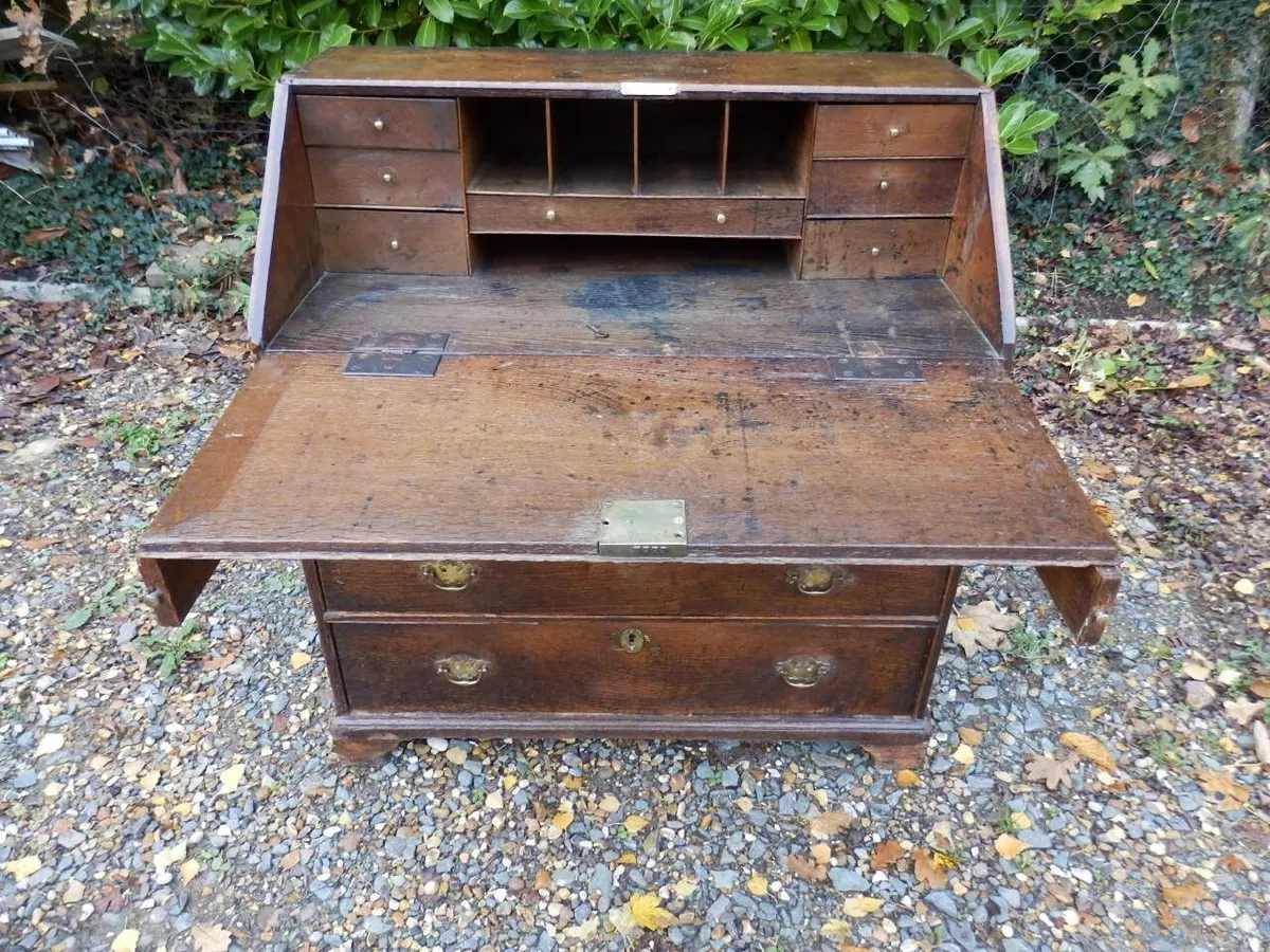 Solid oak 2024 secretary desk