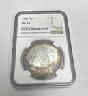1886 Morgan Silver Dollar NGC MS64 Bag Toning Silver Certified $1