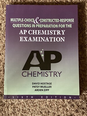 MULTIPLE CHOICE AND CONSTRUCTED RESPONSE BOOKLET FOR APCHEM EXAM W Answer Book
