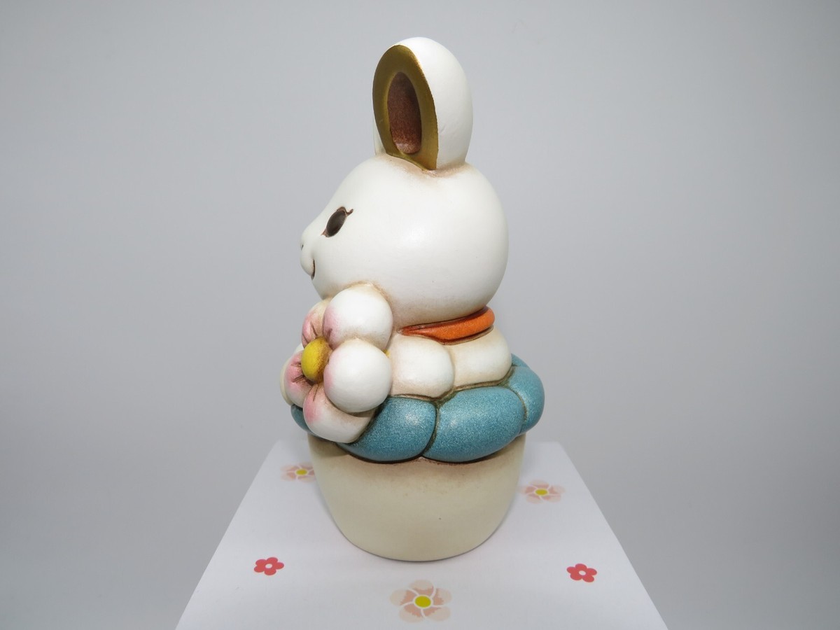 Coniglietta Joy THUN In Vaso Di Fiori - Decorazione In Ceramica Handmade, 8.3x7x13 Cm | Perfect Per Pasqua O Regali - Foto 6