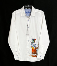 Robert Graham APRES SKI Drink Series Embroidered 258 Large NWT Classic Fit