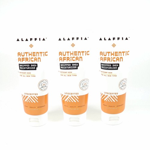 3er Pack Alaffia Authentic African Whipped Shea Face Moisturizer 3,4 Fl Oz NEU