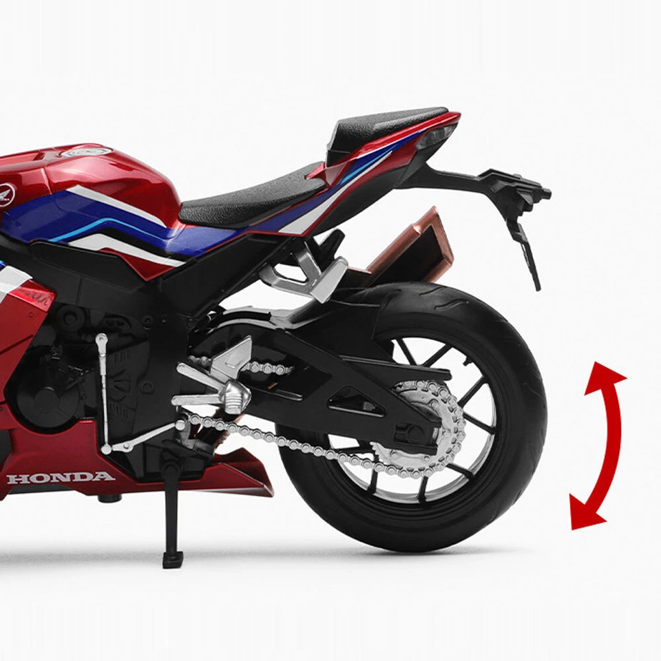 1:12 Honda CBR 1000RR-R Fireblade SP Motocicleta Modelo Diecast Coche de Juguete Blanco Foto 4 de 4