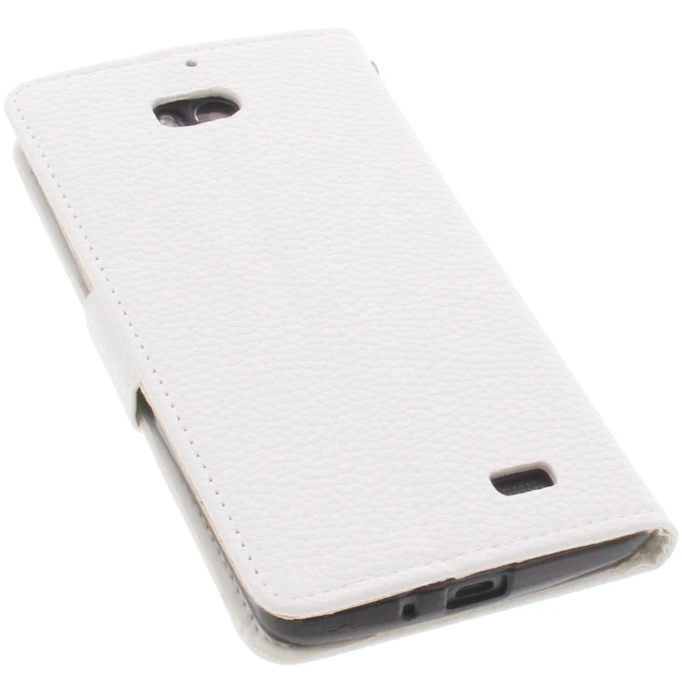 Tasche für TP-Link Neffos C5 Max Book-Style Schutz Hülle Handytasche Buch Weiß - Bild 2 von 4