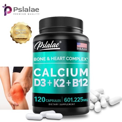 4-in-1 Calcium - with Vitamin D3, K2, B12 - Support Bone & Heart Health 120pcs