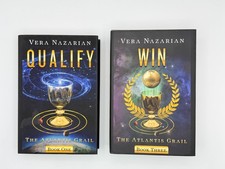 BUNDLE of 2 : QUALIFY and WIN The Atlantis Grail by Vera Nazarian (HC DJ) 1st