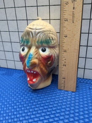 Rare Vintage Topstone Wax Candle Heads Halloween Monster Grotesque Scary Decor