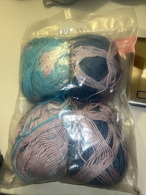 Unknown Brand And Color. There Are 4 Skeins. Two Different Colors. App . 4 Oz.