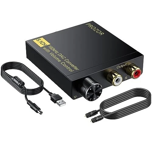 5,1 Kanal Dolby DTS Decoder | Optischer DAC Switch mit Lautstärkeregelung - Bild 4 von 4