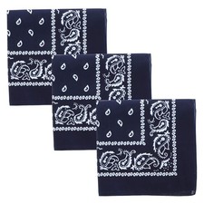 Set of 3 Jumbo Bandanas Navy