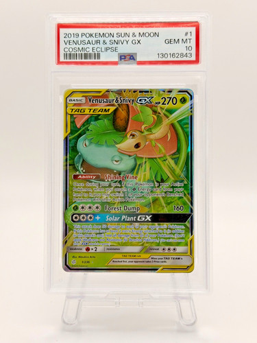 Venusaur & Snivy-GX graded PSA 10 for sale on eBay