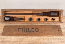 Rare Vtg 1940's -50's PHILCO Tube Radio or TV Service Tool Kit Nut Driver Set