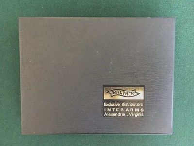 Walther / Interarms PP, PPK, PPK/s Factory Box /Case, Test Target & Cleaning Rod