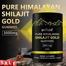 Himalayan Shilajit GOLD Gummies, Organic, Extremely Potent 3000 mg, Fulvic Acid