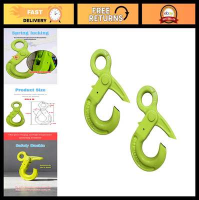 Heavy Duty 3.15T Self Locking Hook Shackles - 6944 LBS WLL, 2 Pack for Rigging,