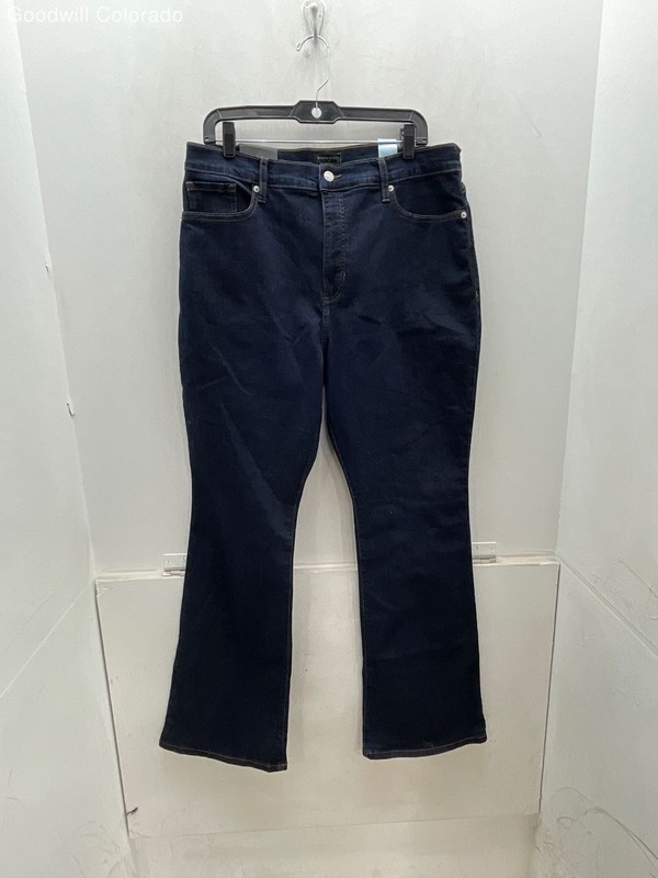 Banana Republic Blue Curvy High Rise Bootcut Pants 33 16
