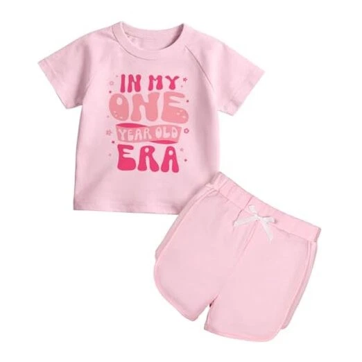 First Birthday Baby Girl outfit Gifts In My One Year Old Era 12-18 Months Pink