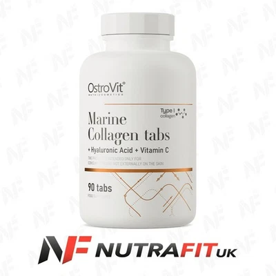 OSTROVIT MARINE COLLAGEN hyaluronic acid vit C skin hair joints bones 90 tabs