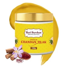 Hari Darshan Premium Chandan Tika Herbal & Pure Sandalwood Paste for Daily Pooja