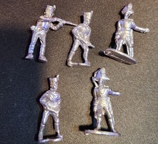 Lead Toy Soldiers Lot 5 Russian Army Men Figures Metal Soldiers