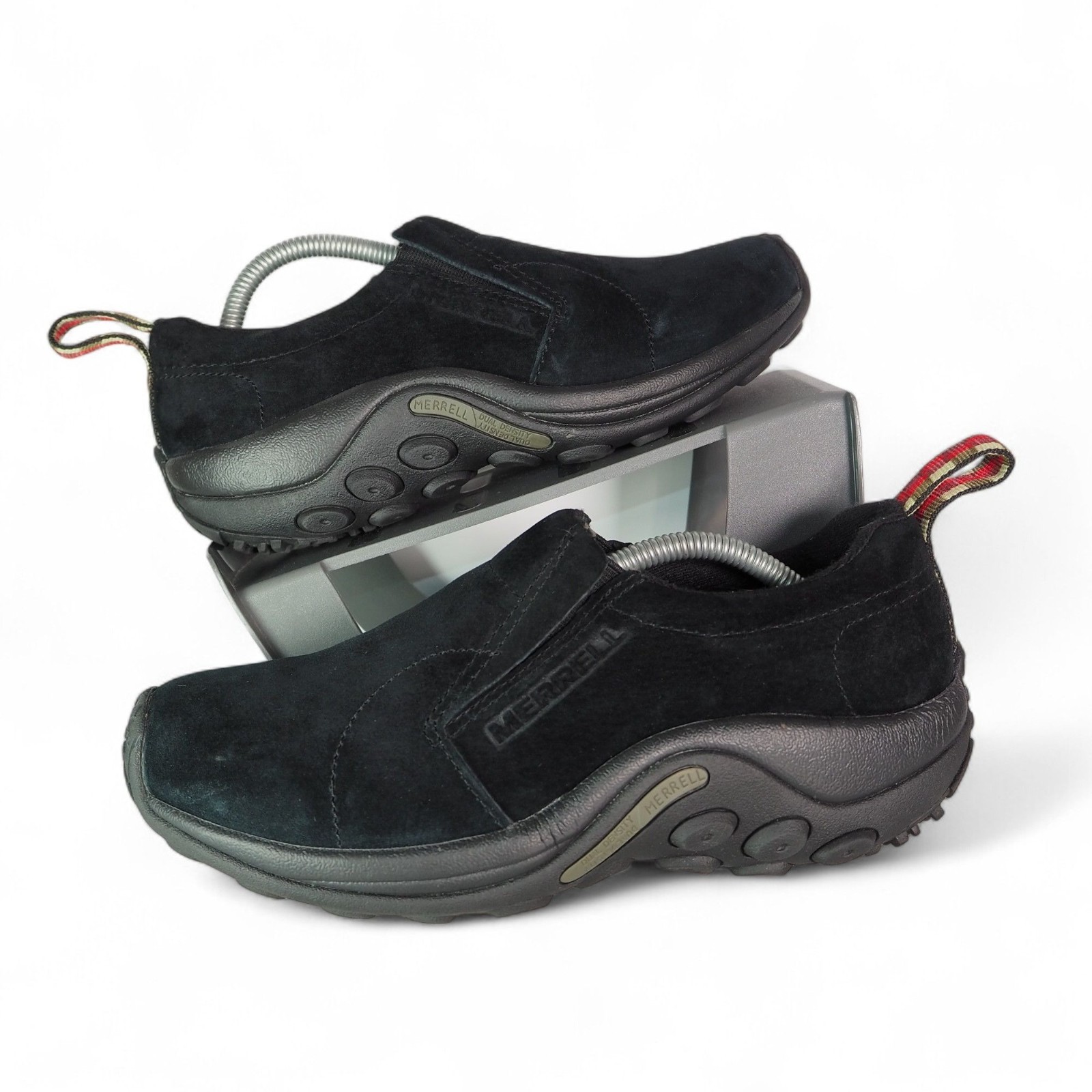 Merrell Jungle Moc scarpe casual slip on nere scamosciate J60826 donna 8