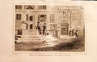 GRAVURE FRANCE LOUIS XII   " MAISON ET FONTAINE DU TEMPS DE LOUIS XII A MANTES "