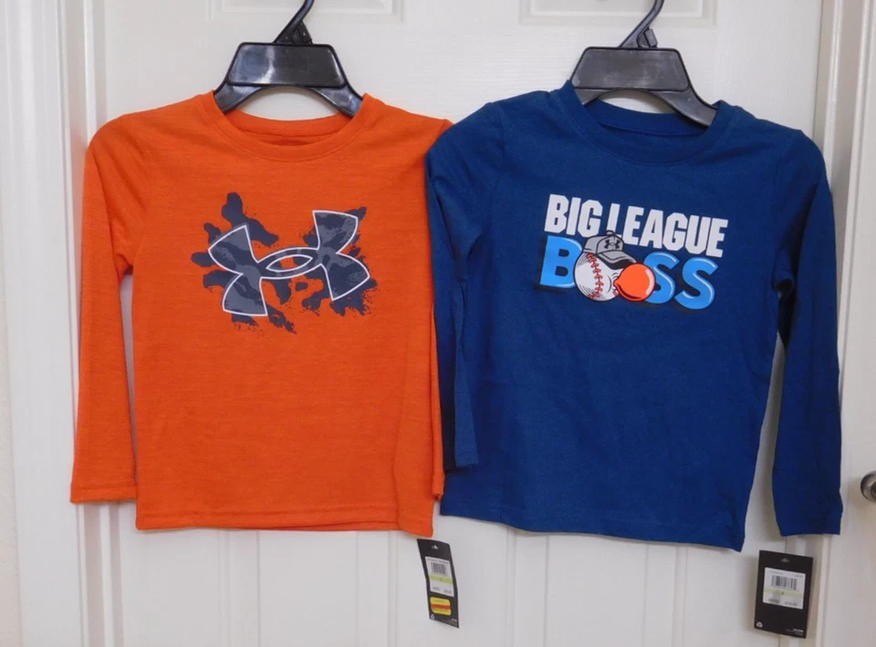 NWT 3pc Under Armour Long Sleeve Shirts & Pants sz 4 - Image 2 of 2