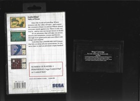 Sega Master System GOLVELLIUS: VALLEY OF DOOM  w/Cartridge & Box (CB)