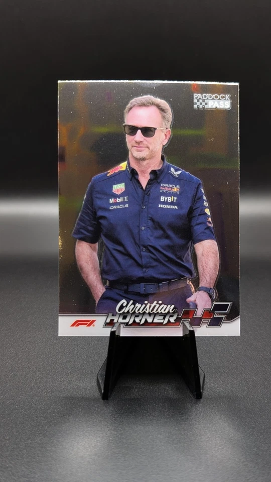 Christian Horner 2024 Topps Paddock Pass Formula 1 F1 Red Foil #72 + Chrome Base - Image 3 of 4