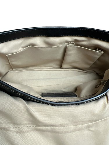Vtg Y2K Coach Chelsea Flap Shoulder Bag Black Pebbled Leather Buckle Strap Snap - Picture 19 of 23