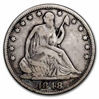 1848 Liberty Seated Half Dollar Fine