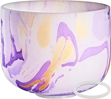 Meinl Sonic Energy Marble Crystal Singing Bowl 10 B Note Crown Chakra