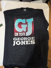 Vintage George Jones No Show Tour T-Shirt L Screen Stars Best USA Black Country