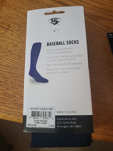 Chaussettes Base-ball Louisville Slugger - Garçon Pointure 9-1 - Bleu
