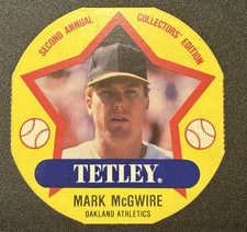 1989 MARK MCGWIRE  TETLEY TEA - 2ND ANNUAL COLLECTORS ADDITION Star Disc