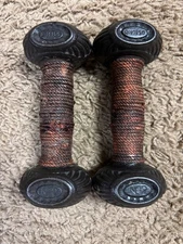 Antique Vintage 1800s AK & Sons Archibald Kenrick  2 x 3 lb dumbbell weights
